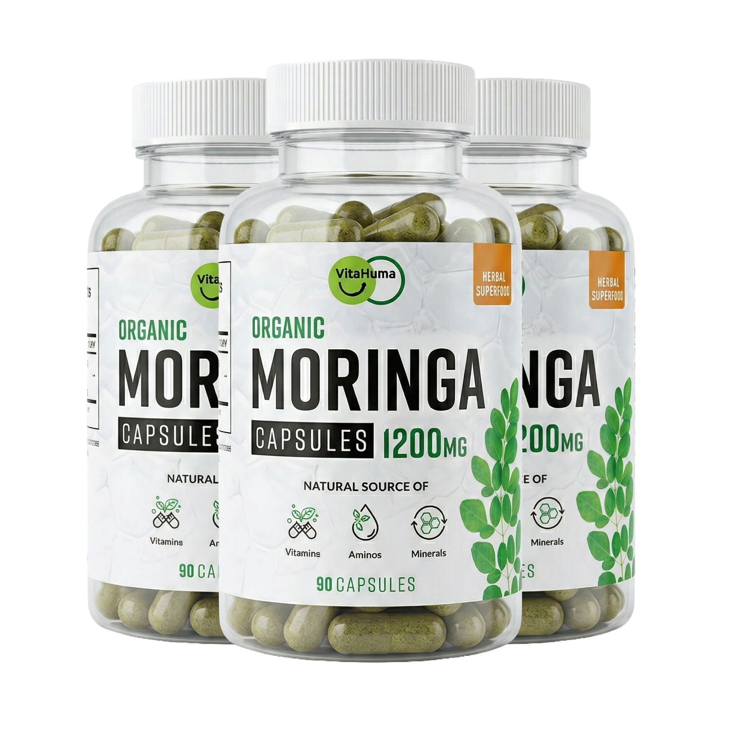 Organic Moringa - 3 Bottles