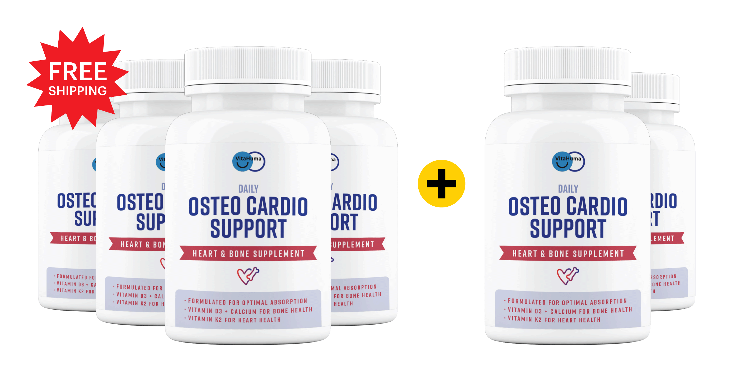 Osteo Cardio Support Vitamin D3 Capsules - 6 Bottles – VitaHuma Supplements